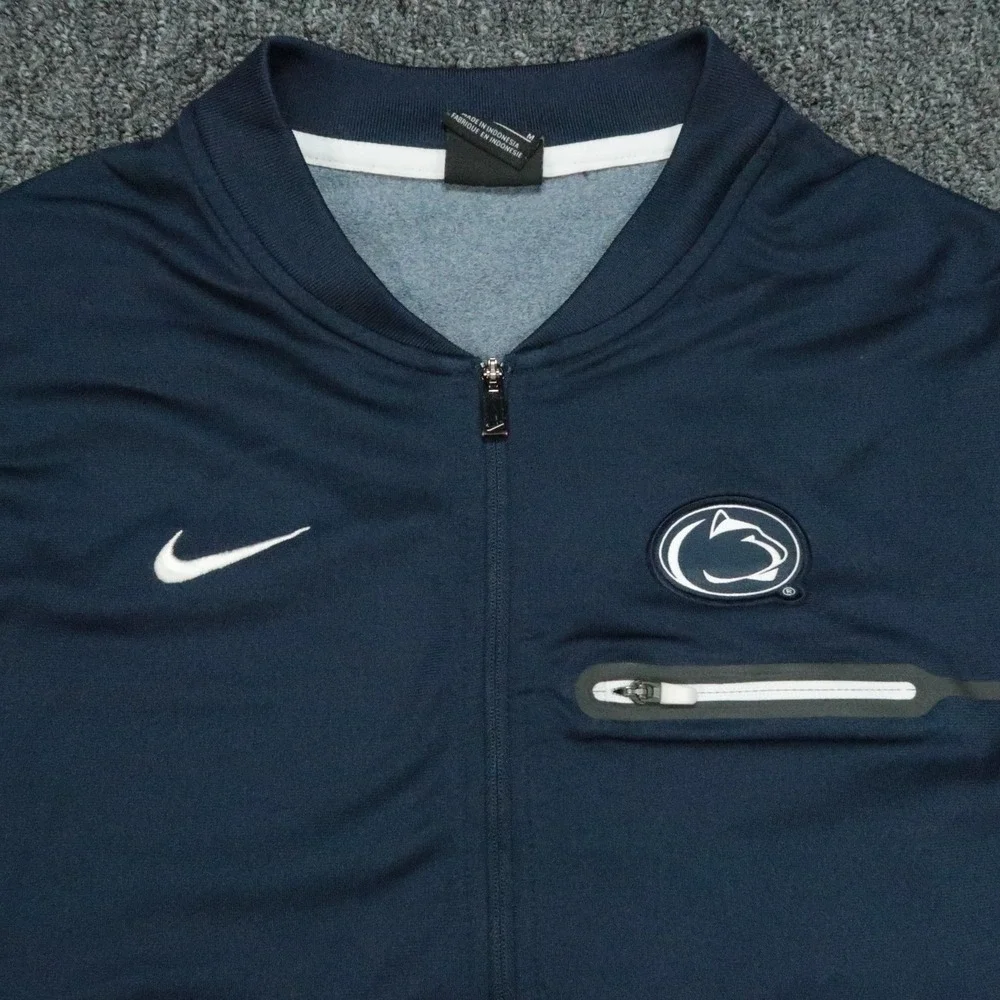 Penn State Nittany Lions Pullover Mens Medium Blue Nike Quarter Zip Dri FIT